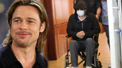 Bilder av Brad Pitt i en rullestol skremt!