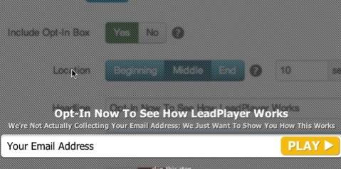 leadplayer e-postabonnement til handling