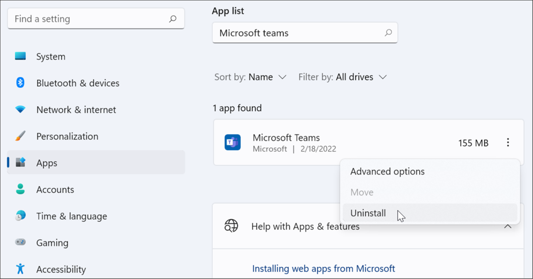 avinstaller Microsoft teams laster ikke