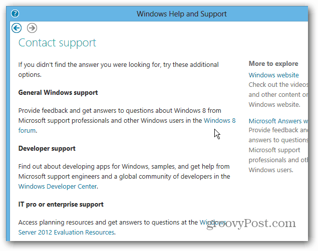 Kontakt Windows 8 Support Forum
