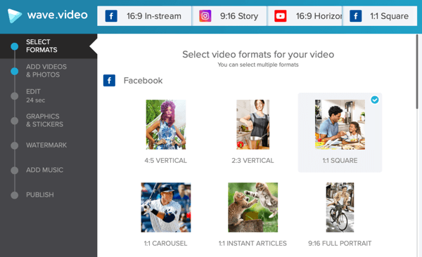 Utvikle en sosial videostrategi, lag video med Wave.video, facebookmalalternativer.