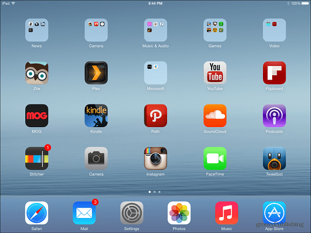 Gjenopprettet iPad iOS 7