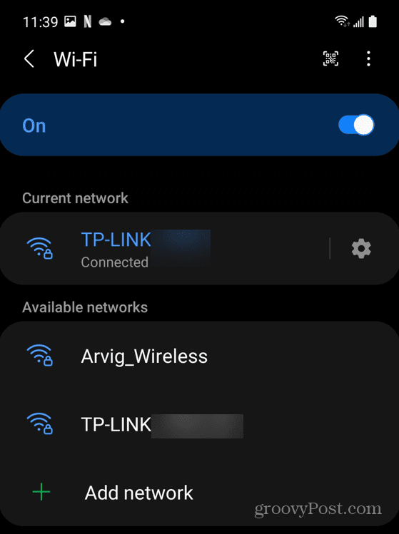 Wi-Fi-nettverkstilkobling