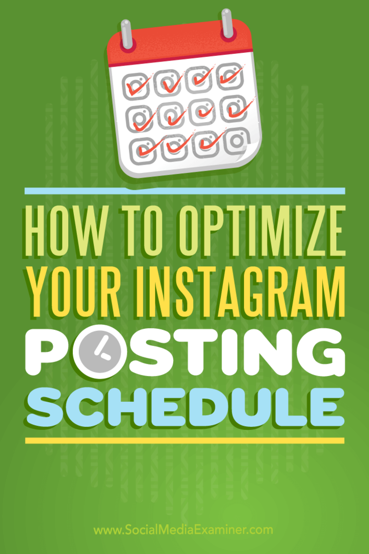 Slik optimaliserer du Instagram-innleggsplanen din: Social Media Examiner