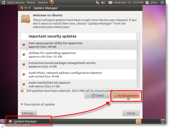 installer ubuntu sikkerhetsoppdateringer