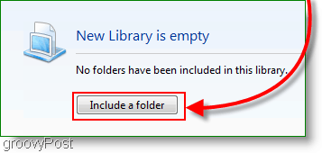 hvordan du inkluderer en ny mappe i et nytt bibliotek i Windows 7