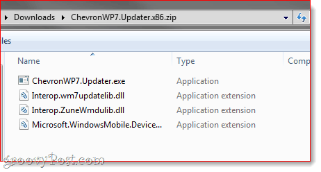 chevron wp7 updater nodo-oppdatering
