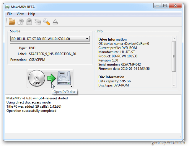 Ripp og konverter DVDer til MKV-filer med bare noen få klikk
