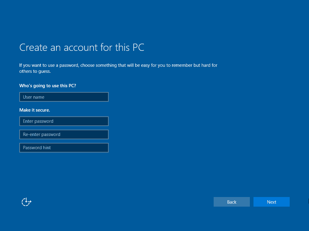 15 Ny kontoskjerm Windows 10 Clean Install