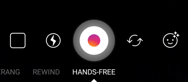 Hands-Free tar opp 20 sekunders video med ett trykk.