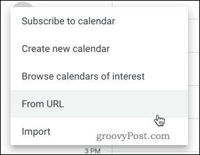 Legge til en kalender med URL i Google Kalender