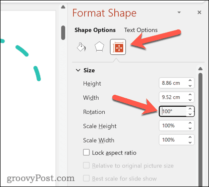 Roterende former i PowerPoint