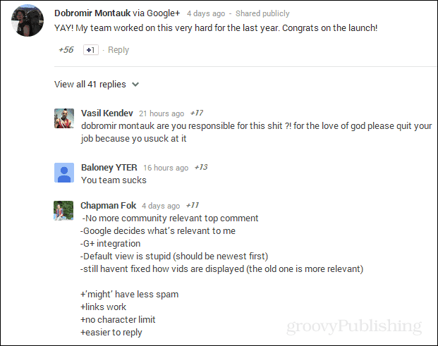 Begjæring om å komme tilbake YouTube-kommentarer vekk fra Google+ Integrasjon når 90 000 signaturer og vokser