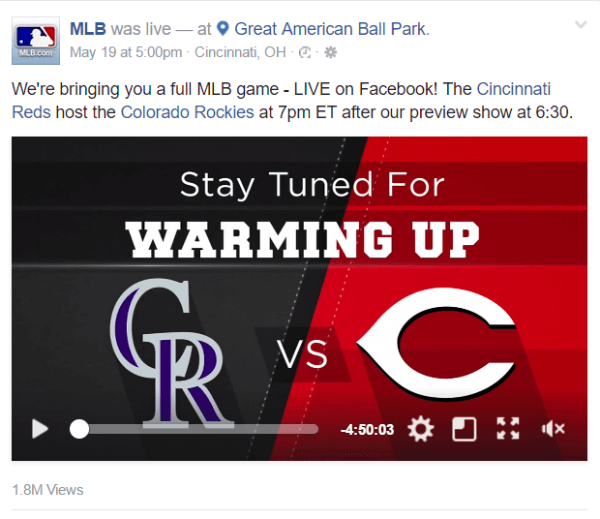Facebook samarbeider med Major League Baseball om en ny live streaming-avtale.