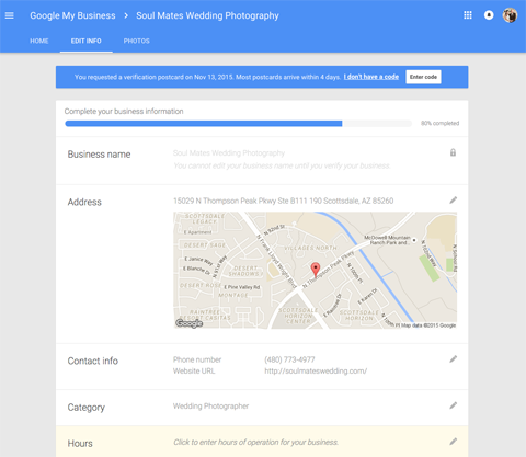 nye redigeringsalternativer for google pluss lokal virksomhetsside