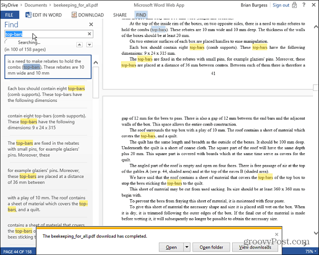 Les og rediger PDF-er på nettet med Microsoft Office Web Apps
