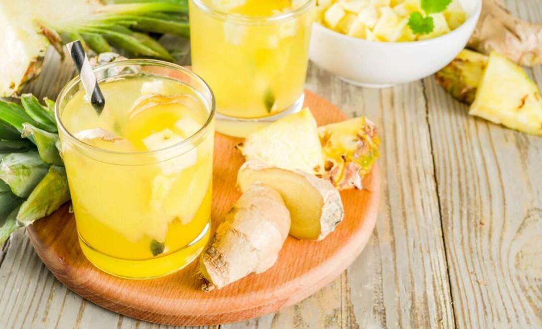 Hvordan lage limonade mot ødem? Detox oppskrift for ødem lindring med ananas! Lindrende detox oppskrift