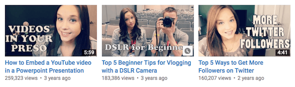 Lag verdifullt innhold for vloggene dine, og bruk dem til å vise frem ekspertisen din.