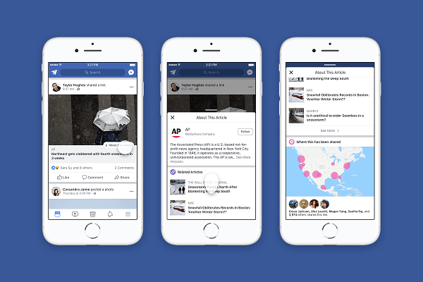 Facebook deler mer kontekst rundt artikler og utgivere som deles i nyhetsfeeden.