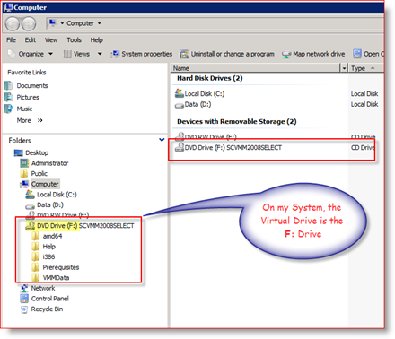 Eksempel på MagicISO Virtual Drive ISO Mount på Windows Server 2008