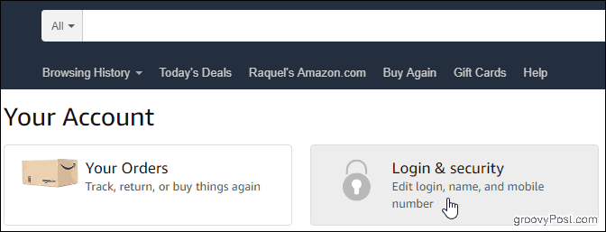 Kontoen din på Amazon