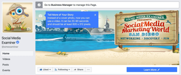 Facebook utvider muligheten til å laste opp videoer som forsidebilder til flere sider. 