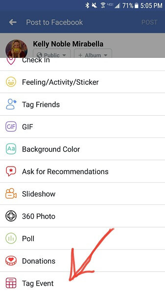 Facebook legger til muligheten for å merke en hendelse i statusoppdateringer på mobil.