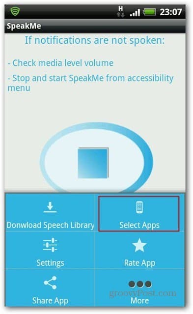 SpeakMe for Android utvalgte apper