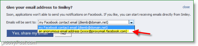 Facebook-skjermdump for spam via e-post - proxy er ikke innstillingen for edefault
