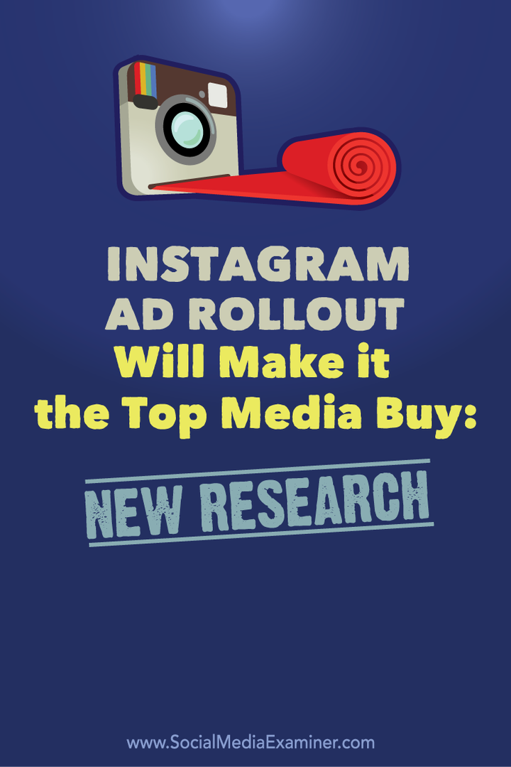 Instagram-utrulling vil gjøre det til det beste mediekjøpet: Ny forskning: Social Media Examiner
