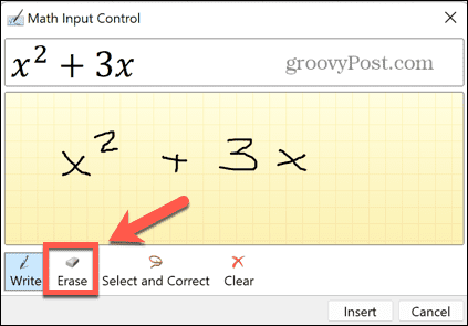 excel blekkligningsvisker