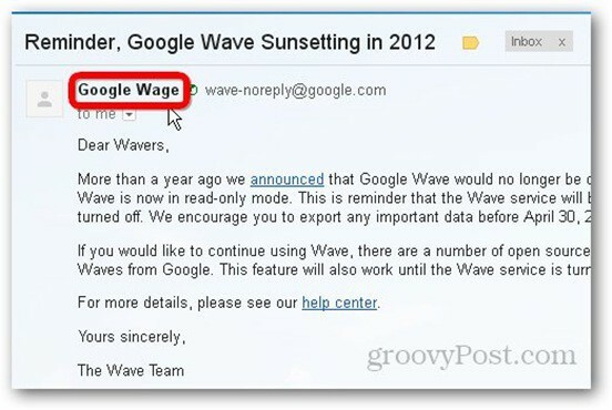 Google Wave Waving Goodbye 30. april