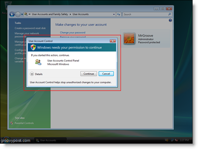 Windows Vista UAC Spør om tilgang