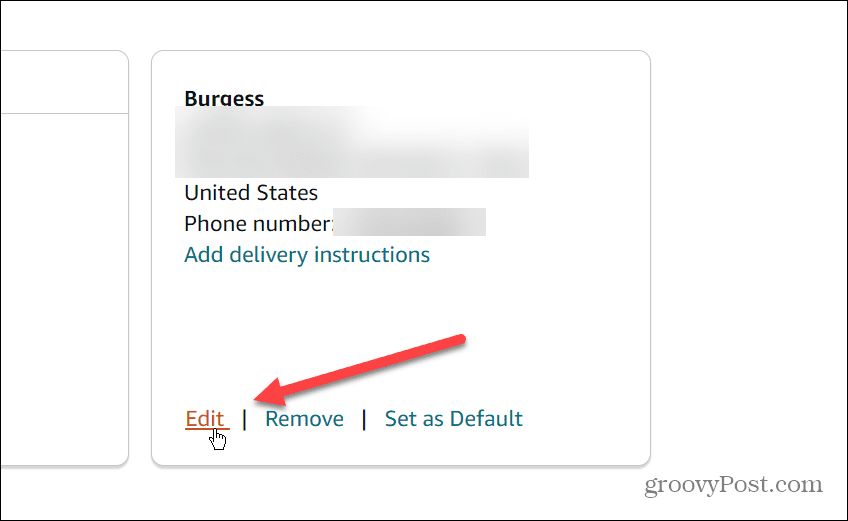 Endre leveringsadressen din på Amazon
