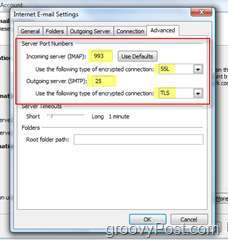 Konfigurer Outlook 2007 for en GMAIL IMAP-konto