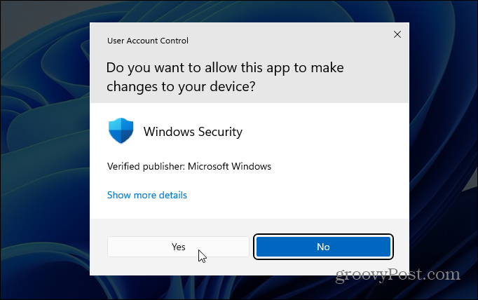 Brukerkontokontroll Windows 11