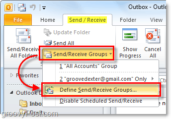 send motta grupper i Outlook 2010
