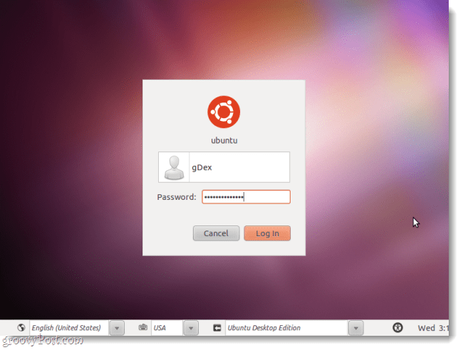 ubuntu påloggingsskjerm