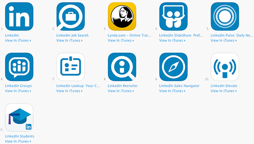 iTunes Store Linkedin app-valg