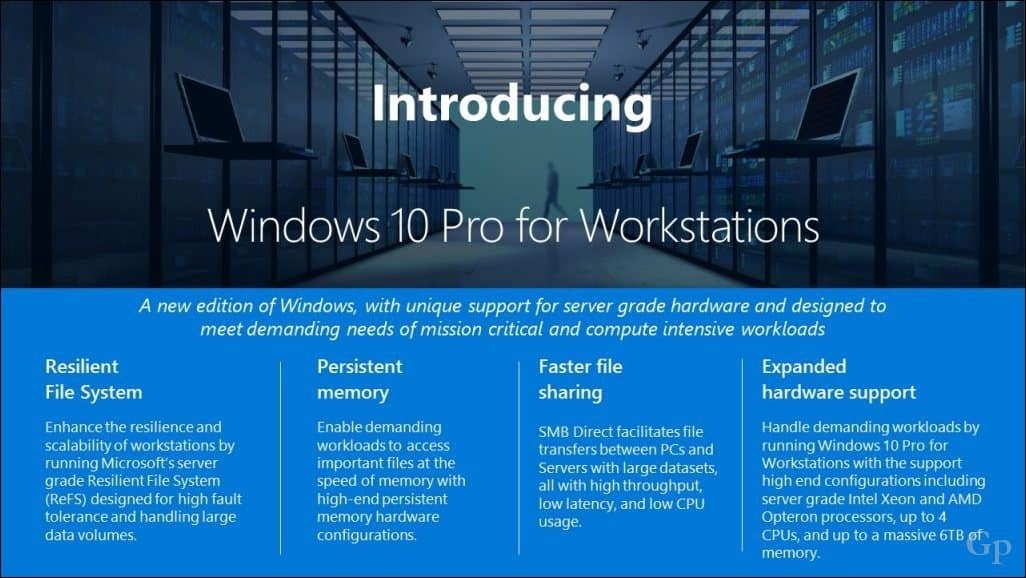 Microsoft introduserer ny Windows 10 Pro for Workstation Edition