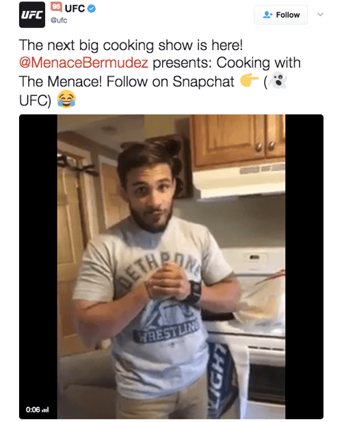UFCs videoledede matlagingsserie er populær blant seerne.