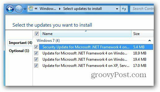 .NET-oppdateringer