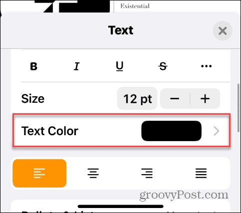 Endre tekstfarge på iPhone