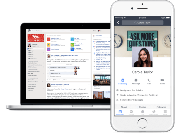 Facebook introduserer en gratis versjon av Workplace, dets sosiale nettverksverktøy for arbeidstakere å chatte og samarbeide.