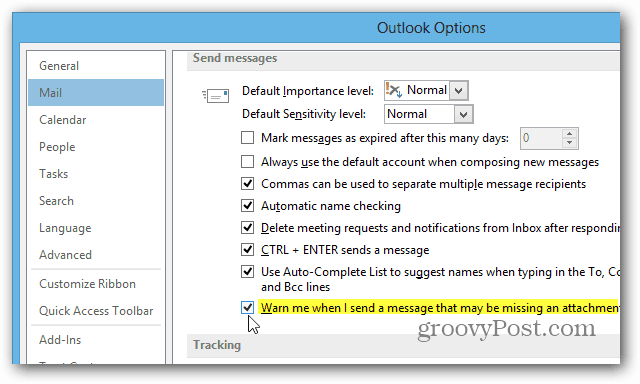 Tips om Outlook 2013: Glem aldri å sende vedlegg