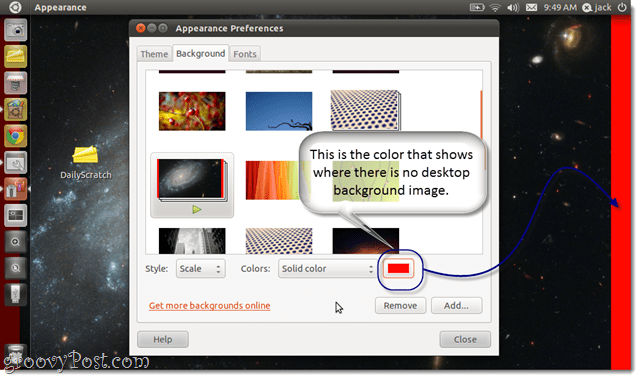 Hvordan endre bakgrunnsbilde i Ubuntu