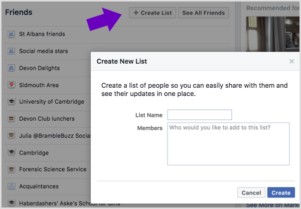 Skriv inn et navn på Facebook-vennelisten din, og velg hvilke venner du vil legge til.