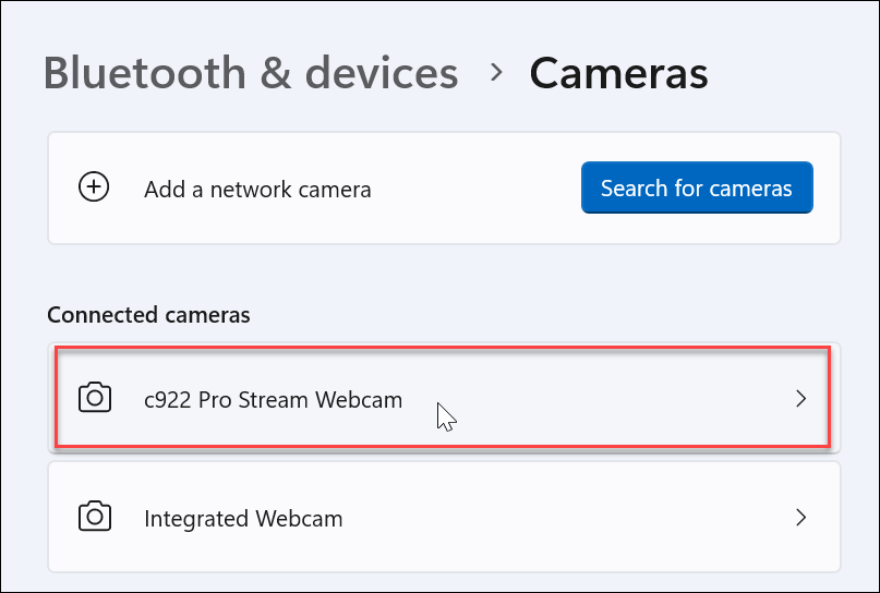 Administrer webkamerainnstillinger på Windows 11