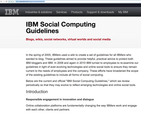 IBMs retningslinjer for sosial databehandling hjelper personalet med å engasjere publikum for å øke bevisstheten og finne potensielle kunder. 