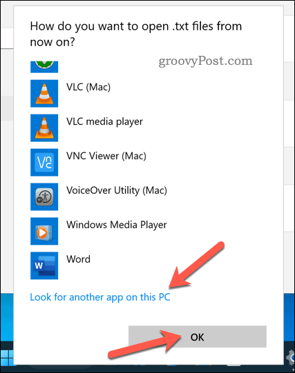 Velge et program for å åpne en filtype på Windows 11